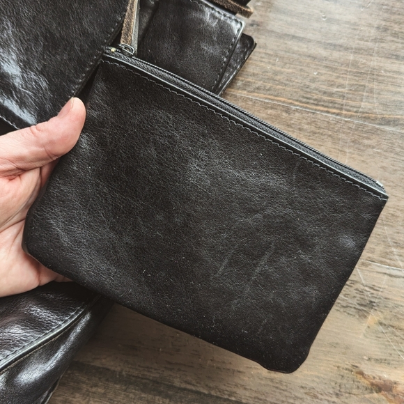 🇫🇷 RARE 1980s Luxury Texier ⚫ Leather Ring Buckle Crossbod Shoulder Bag France - Picture 3 of 16